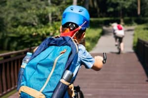 riding to school