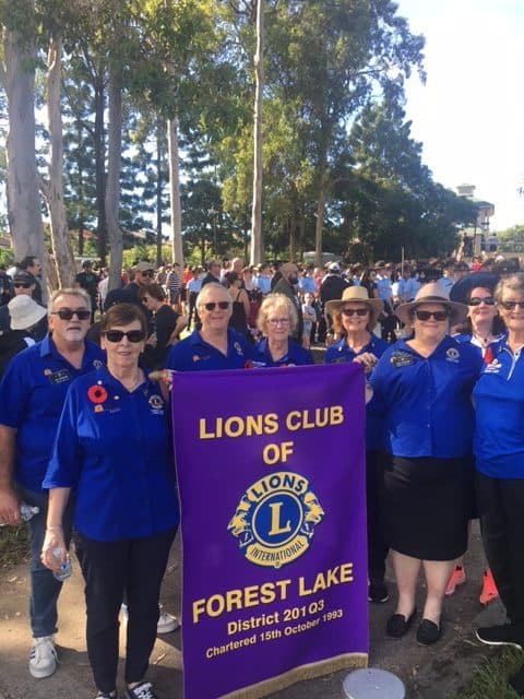 Lions Club of Forest Lake at Anzac Day 2024